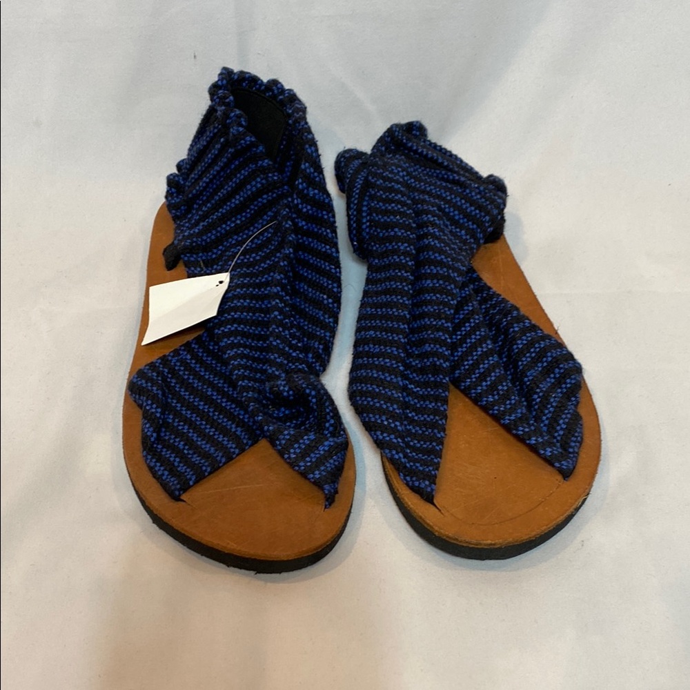 Blue and Brown Kids Sandals